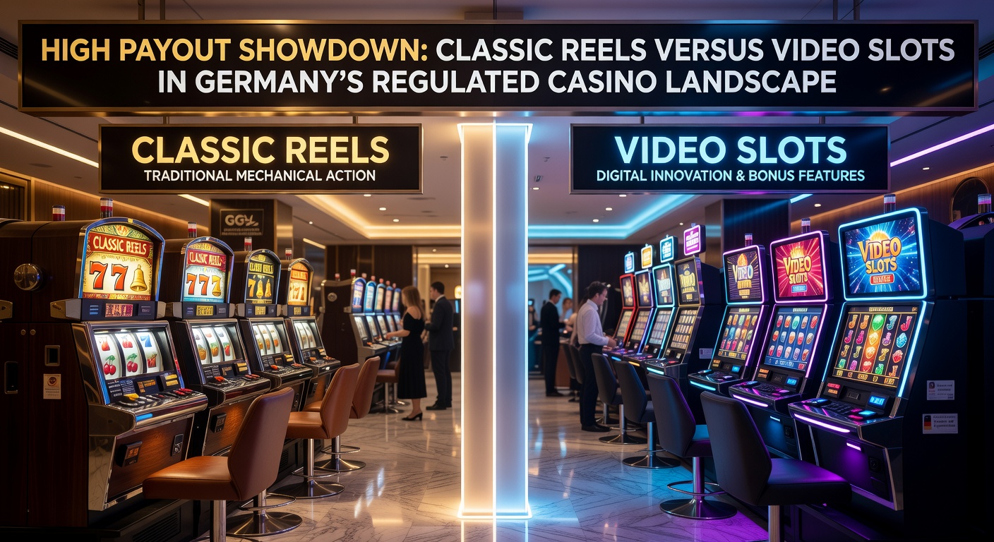 Detaillierter Screenshot eines Video-Slots mit Bonus-Features im Vergleich zu einer klassischen Walze, inklusive RTP-Anzeigen
